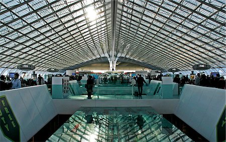 place charles de gaulle - France,Paris. Terminal at Charles de Gaulle Airport. Stock Photo - Rights-Managed, Code: 862-03711239