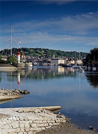 Entrance to the 'Avant Port' of Honfleur,Calvados,France. Stock Photo - Rights-Managed, Code: 862-03711231