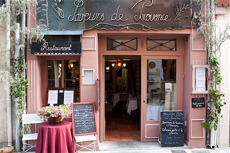 french village - A cafe in Saint Remy France Stock Photo - Rights-Managed, Code: 862-03711386
