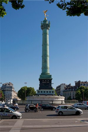 freedom monument - La statue de la liberté à la Place de la Bastille à Paris France Photographie de stock - Rights-Managed, Code: 862-03711429