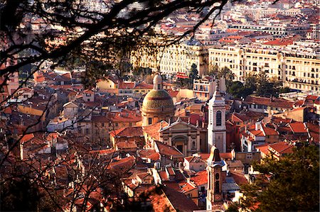 simsearch:862-03807431,k - France, Cote D'Azur, Nice; A view of part of the city from the highest point, the Parc du Chateau Stock Photo - Rights-Managed, Code: 862-03711466