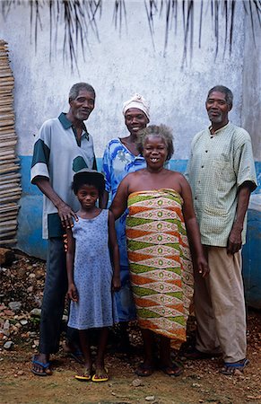 Ghana,Volta Region,Logba Tota. A family with twins in the Volta Highland village of Logba Tota. Stock Photo - Rights-Managed, Code: 862-03711619