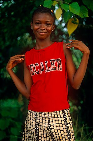 people in africa clothes colors - Ghana,Central region,Cape Coast. Girl in western clothes. Stock Photo - Rights-Managed, Code: 862-03711621