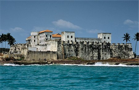 Ghana,Central region,Elmina. Elmina Castle,aka St George's Slave Fort - the oldest European building south of the Sahara. Scene of horrors and degradation. Stock Photo - Rights-Managed, Code: 862-03711646