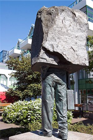 Iceland,Reykjavik. The country's capital has a great reputation for outside art - this statue in a tucked away square is one of the more unusual. Stock Photo - Rights-Managed, Code: 862-03711791