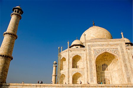 Detial du Taj Mahal et minaret, Agra. Inde Photographie de stock - Rights-Managed, Code: 862-03711951