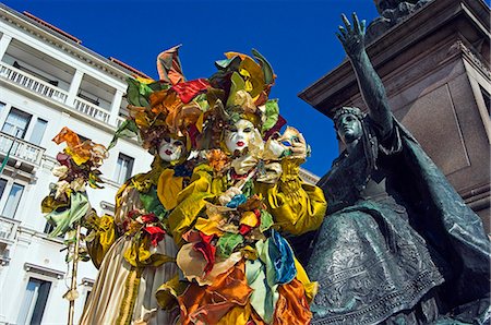 Venice Carnival People in Costumes and Masks Stock Photo - Rights-Managed, Code: 862-03712264