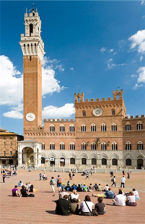 piazza del campo - Piazza del Campo, Siena, Tuscany, Italy Foto de stock - Con derechos protegidos, Código: 862-03712436