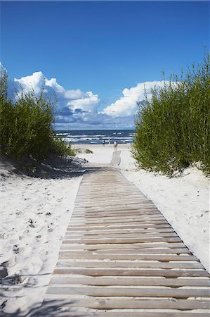 Boardwalk leading to beach, Liepaja, Latvia Stock Photo - Rights-Managed, Code: 862-03712641