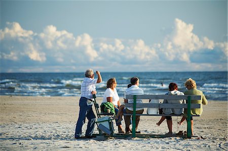 Family relaxing on Liepaja blue flag beach, Liepaja, Latvia Stock Photo - Rights-Managed, Code: 862-03712653