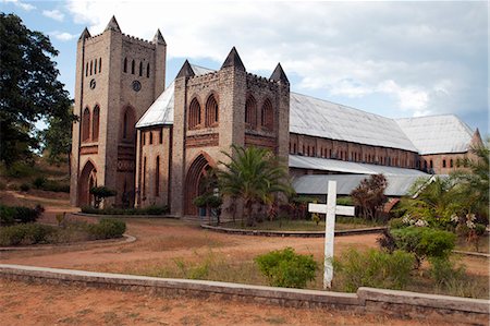 Malawi, lac Malawi, Likoma Island. L'impressionnant et apparemment incongrue cathédrale anglicane de Saint Pierre. Photographie de stock - Rights-Managed, Code: 862-03713077