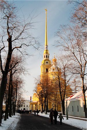 russian church - The Peter and Paul Cathedral, Saint Petersburg, Russia Stock Photo - Rights-Managed, Code: 862-03713194