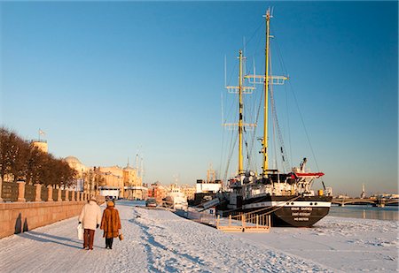 simsearch:862-03713220,k - Vasilievskiy Insel im Winter, Sankt Petersburg, Russland Stockbilder - Lizenzpflichtiges, Bildnummer: 862-03713193