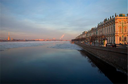 russian river - Russia, St.Petersburg; The Winter Palace, by Italian Architect Rastrelli, functioning as part of the State Hermitage Museum. Stock Photo - Rights-Managed, Code: 862-03713278