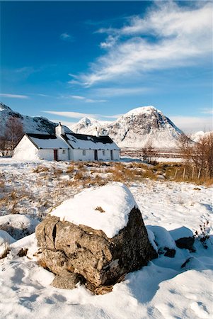 Black Rock Cottage, Glencoe, Scotland, UK Fotografie stock - Rights-Managed, Codice: 862-03713401