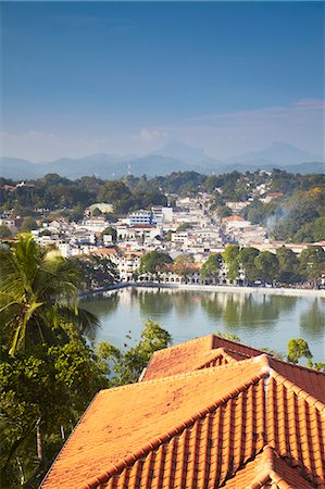 View over Kandy Lake and city centre, Kandy, Sri Lanka Stock Photo - Rights-Managed, Code: 862-03713611