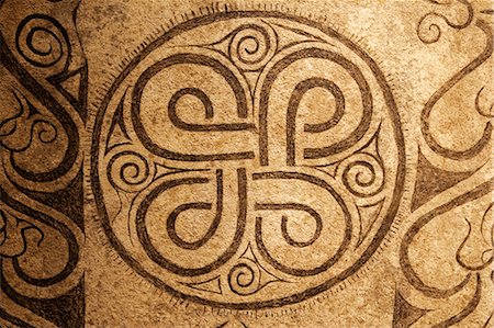 Sweden, Island of Gotland, Visby. Detail from Viking carved rune stones in the Historical Museum of Gotland Foto de stock - Direito Controlado, Número: 862-03713665