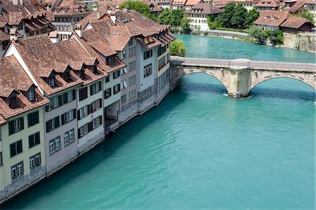 River scene in Bern, Switzerland Stock Photo - Rights-Managed, Code: 862-03713688