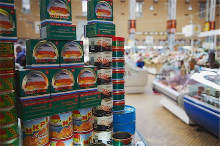 enlatados - Caviar à vendre au marché Bessarabsky, Kiev, Ukraine Photographie de stock - Rights-Managed, Code: 862-03713984