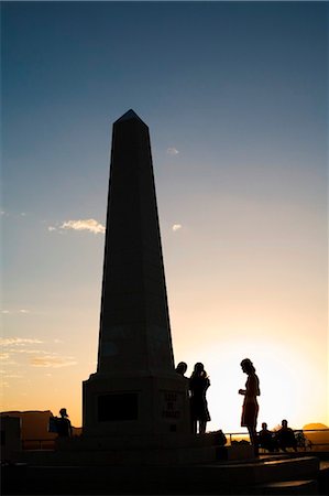 Australia, Northern Territory, Alice Springs.  Sunset at the War Memorial on Anzac Hill. Stock Photo - Rights-Managed, Code: 862-03736293
