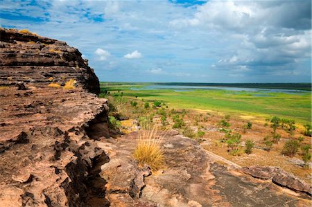 simsearch:862-03736318,k - Australie, Northern Territory, Parc National de Kakadu. Vue sur la plaine d'inondation de Nadab du site autochtone d'Ubirr. (PR) Photographie de stock - Rights-Managed, Code: 862-03736338