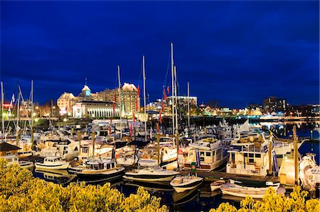 Canada, British Columbia, Vancouver Island, Victoria, James Bay Inner Harbour Foto de stock - Direito Controlado, Número: 862-03736396