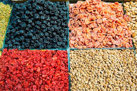 China, Xinjiang Province, Urumqi, dried fruit in a silk road market Stock Photo - Rights-Managed, Code: 862-03736421