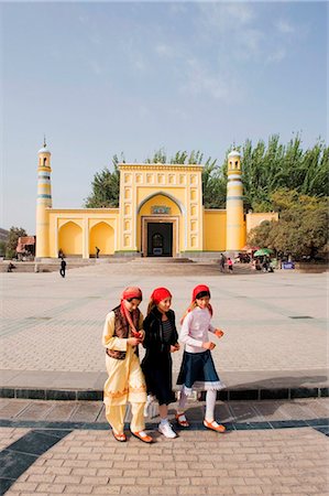 Chine, Province de Xinjiang, Kashgar, mosquée de Id Kah Photographie de stock - Rights-Managed, Code: 862-03736433