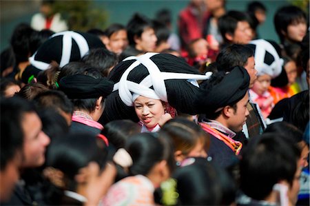 province girl picture - China, Guizhou Province, Sugao village, Long Horn Miao lunar new year festival Stock Photo - Rights-Managed, Code: 862-03736548