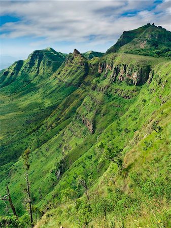 A section of the eastern wall of the Great Rift Valley at Poro near Maralal. Stock Photo - Rights-Managed, Code: 862-03736833