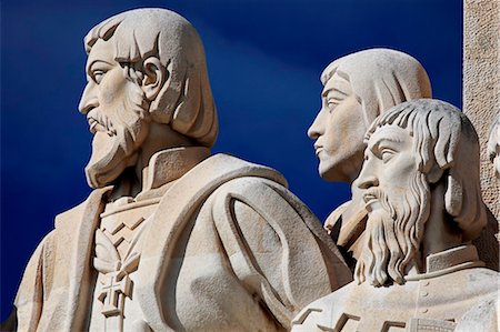 statues in portugal - Portugal, Lisboa, Lisbon, Belem, east side of the the Monument of Discoveries (Padrao dos Descobrimentos) by Cottinelli Telmo Stock Photo - Rights-Managed, Code: 862-03737061