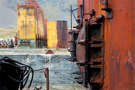 simsearch:862-03288559,k - South Georgia and the South Sandwich Islands, South Georgia, Cumberland Bay, Grytviken. Relics of the industrial whaling past Stock Photo - Rights-Managed, Code: 862-03737110