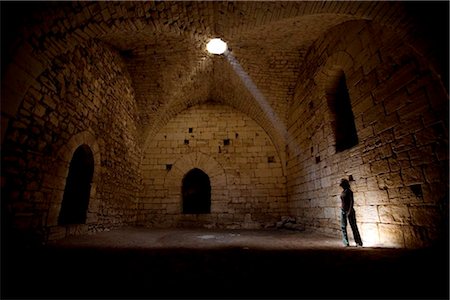 Syria, Crac des Chevaliers. This medieval castle, built by the crusaders, was built to withstand siege for 5 years. Stock Photo - Rights-Managed, Code: 862-03737214