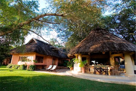 Zambia, Upper Zambezi, near Livingstone. Tangala, a luxurious private safari house owned by Tongabezi Foto de stock - Con derechos protegidos, Código: 862-03737425