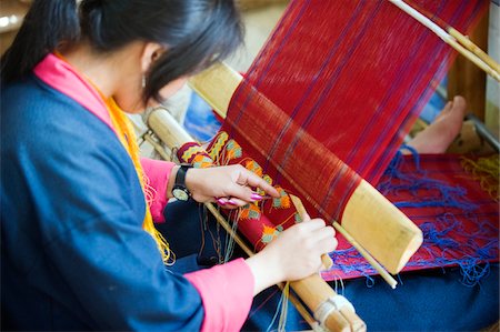 Asia, Bhutan, Thimphu, The National Institute for Zorig Chusum Pedzoe (Painting School) Foto de stock - Direito Controlado, Número: 862-03730959