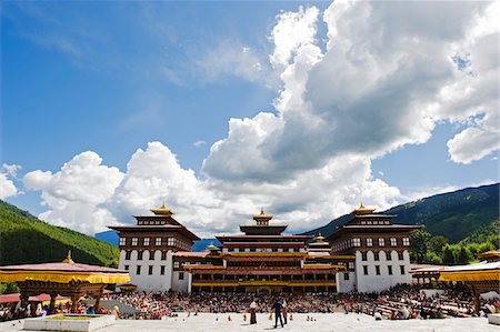 Asie, Bhoutan, Thimphu, festival d'automne Tsechu à Trashi Chhoe Dzong Photographie de stock - Rights-Managed, Code: 862-03730970
