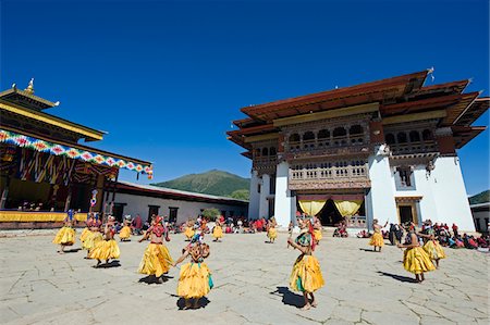 simsearch:862-03730965,k - Asien, Bhutan, Phobjikha Tal, Tsechu Festivals Gangtey Gompa Kloster Stockbilder - Lizenzpflichtiges, Bildnummer: 862-03730989