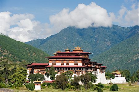 punakha dzong - Asie, Bhoutan, Punakha, Punakha Dzong (1637) Photographie de stock - Rights-Managed, Code: 862-03731003