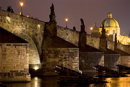 View of Charles Bridge, Prague, Czech Republic Stock Photo - Rights-Managed, Code: 862-03731143