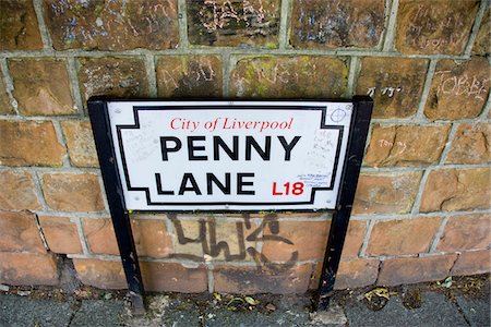 penique - England, Liverpool, Penny Lane, immortalized by Paul McCartney Foto de stock - Con derechos protegidos, Código: 862-03731201