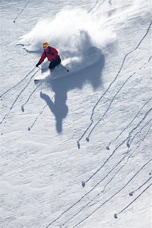 simsearch:862-03807589,k - A skier descending Mount Affawat in Gulmarg, Kashmir, India Stock Photo - Rights-Managed, Code: 862-03731287