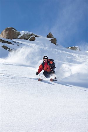 simsearch:862-03807589,k - A skier descending Mount Affawat in Gulmarg, Kashmir, India Stock Photo - Rights-Managed, Code: 862-03731283