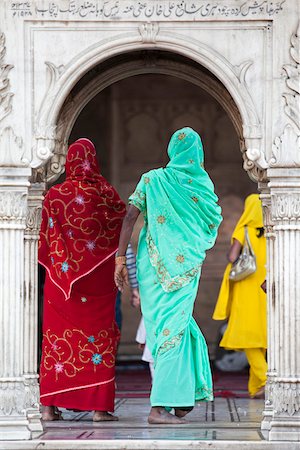 delhi - Frauen in der Moschee Jama Masjid in Delhi, Indien, alt Stockbilder - Lizenzpflichtiges, Bildnummer: 862-03731312