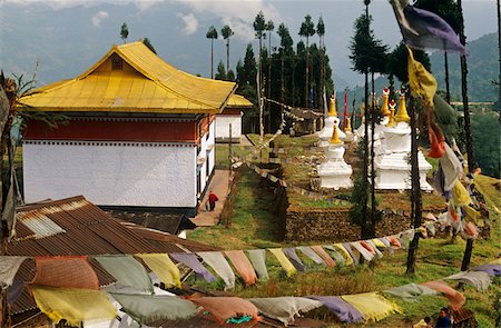 pelling - India, Sikkim, Pelling. The C17th Pemayangtse Monastery. Sikkim's most important monastery belonging to Nyingma school of Buddhism. Stock Photo - Rights-Managed, Code: 862-03731338