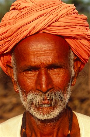 India, Rajasthan, nr. Jojawar. A Rajasthani farmer. Stock Photo - Rights-Managed, Code: 862-03731348