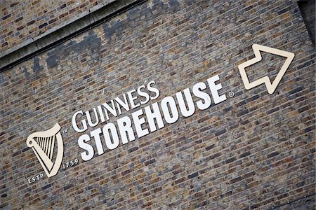 Guinness Factory in the city of Dublin. One of the major tourist attractions in the capital of Ireland. Stock Photo - Rights-Managed, Code: 862-03731398