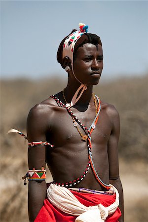 Kenya, Seredupi, Africa, Young Samburu warrior Stock Photo - Rights-Managed, Code: 862-03731442