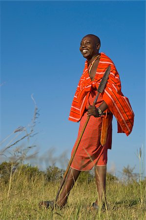 safaring - Kenya, Masai Mara.  Safari guide, Salaash Ole Morompi, one of the guides at Rekero Camp. Stock Photo - Rights-Managed, Code: 862-03731737