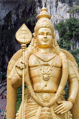 Statue de l'Asie du Sud, en Malaisie, Kuala Lumpur, de Muruga, Lord Subramania, les grottes de Batu Photographie de stock - Rights-Managed, Code: 862-03731781