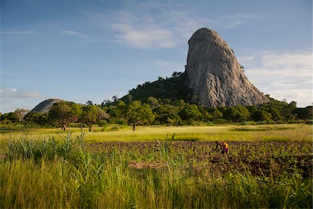 Au Mozambique, près de Nampula. Les magnifiques paysages du Nord du Mozambique, au petit matin. Photographie de stock - Rights-Managed, Code: 862-03731882